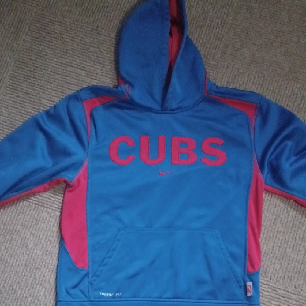 Nike Kids Blue & Red CUBS Pullover Hoodie